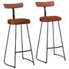 VidaXL Bar Stools Set of 2 49x43x103 Cm Solid Mango Wood, Chair, Kitchen Bar Chair, Bistro Chair 4013524