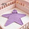 Infant Sleeping Cocoon Starfish Baby Sleep Sack, Soft Knitted Full Body Swaddle Blanket with Daily Home Wear Hood for Newborn, Anti Kick Warm