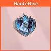 Shaped Expressive Heart Brooch With Blue Flame Cartoon Character For Trendy Outfit Accents