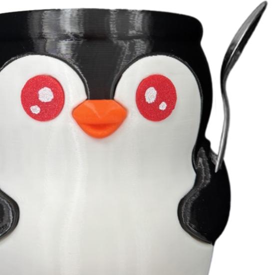 Держатель для пинты мороженого, 3D-печать, Пингвин, Уют для пинты мороженого с ручкой и ложкой, Непромокаемый уют для эскимо, Рукав для стакана/банки для пива