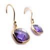 [F1319] - Gold Plated 'Linda' Amethyst Earrings