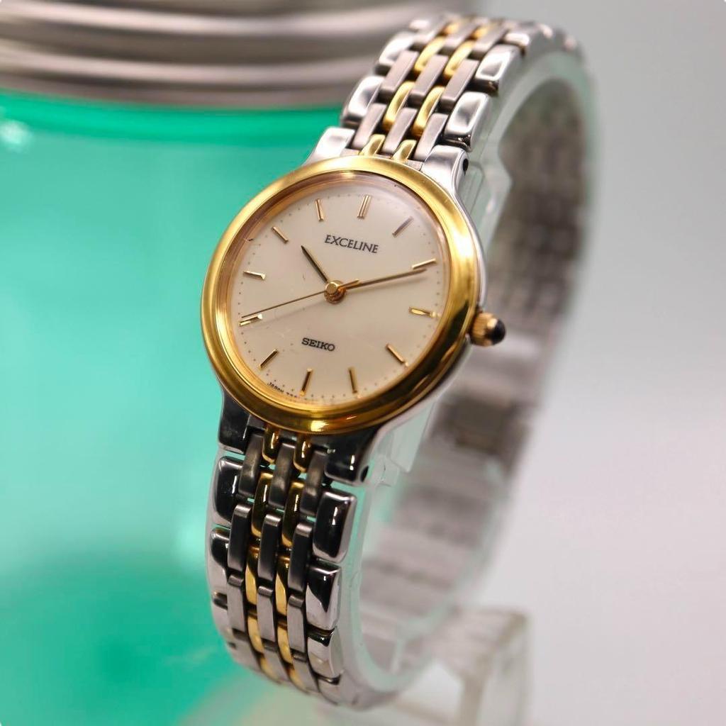 [Б/У] SEIKO Exceline Серебряные Круглые Женские Часы 1183