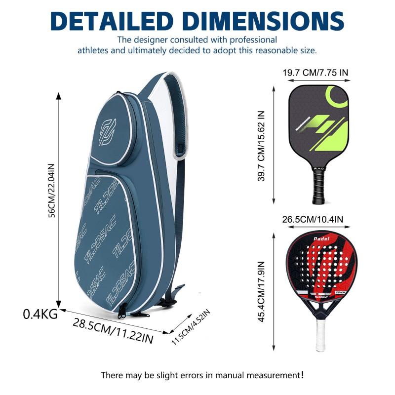 Professional Pickleball Bag Badminton Tennis Single Shoulder Large Capacity Multifunctional Outdoor Paddle Racket
