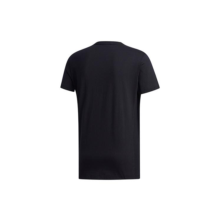 adidas neo M C Tee Sports Round Neck Short Sleeve Black Men's FP7467
