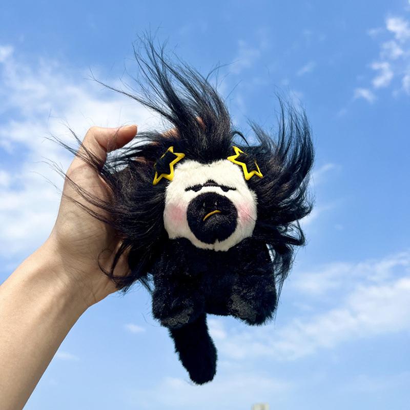 Милая плюшевая белая обезьянка с жареными волосами, декоративный брелок с заколками, расческой, забавная уродливая сумка, декоративная мягкая игрушка-кукла