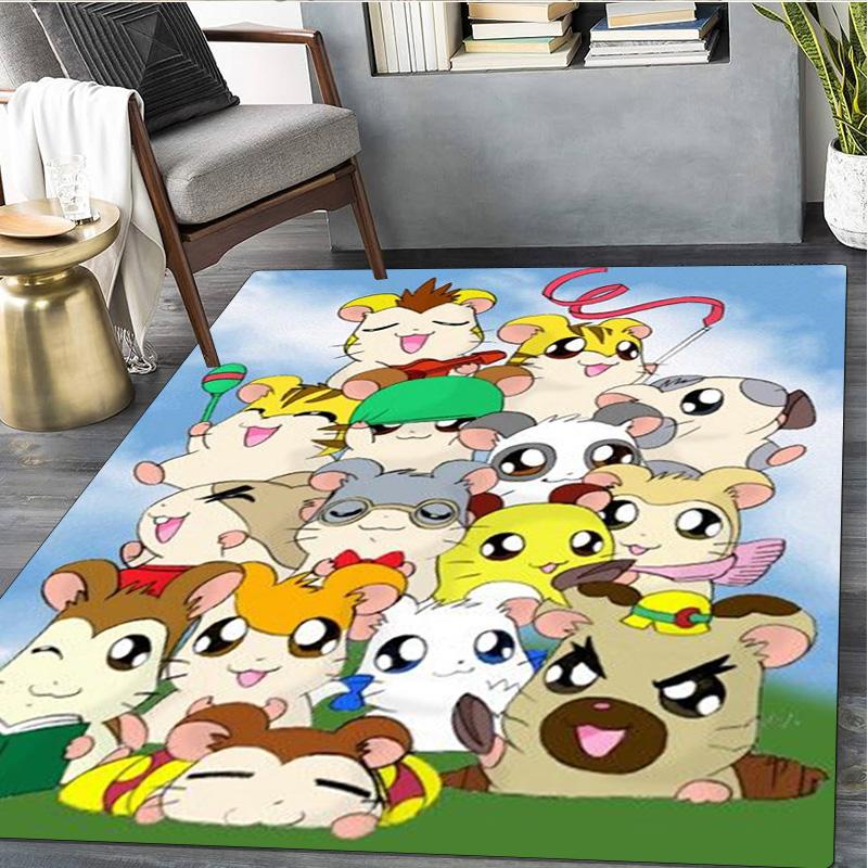 Hamtaro Print Rug - home decoration Carpet For Living Room Bedroom Flooring Computer Chair Area Rug