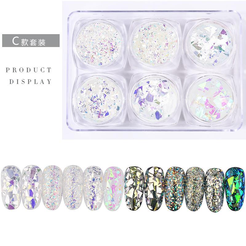 Nail Art Jewelry Glass Shards, Irregular Gold Foil Tin Foil Symphony Nail Sequins