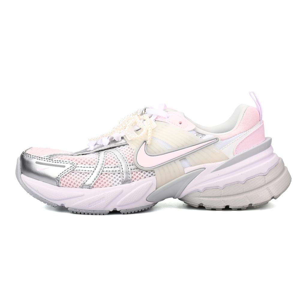 Nike V2K Run Устойчивые к истиранию Дышащие Низкие Беговые Кроссовки Женские Розово-Серебристые FD0736-104(Команда6-)