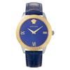 Versace GRECA SIGNATURE Watch, Blue Dial, Quartz Movement, Water Resistant, Sapphire Crystal, 38mm, Men's, VEVC00219, Blue