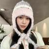 Шерстяная шапка женская лицо маленькое Майяр зимняя с бахромой косички утолщенная тепловая защита ушей шапка холодная вязаная шапка холодная шапка