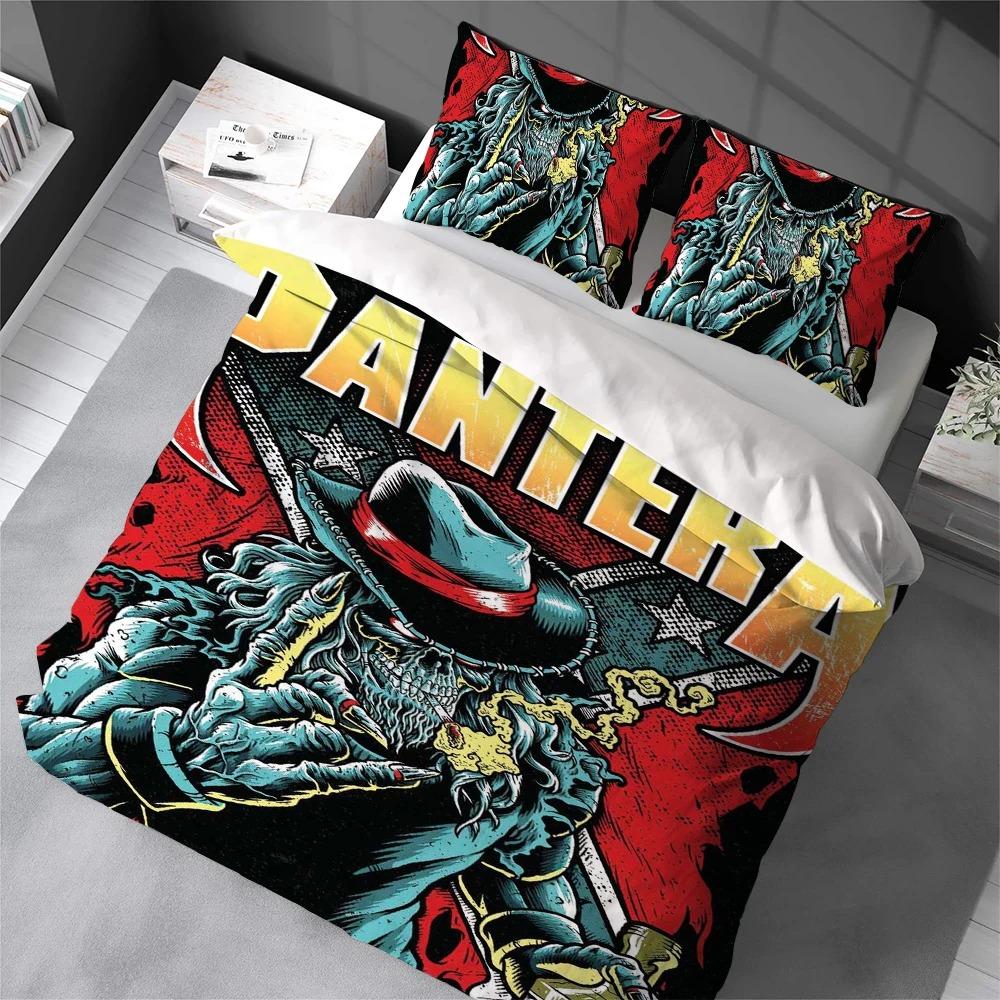 Exquisite 3D Printe P-Pantera Band Duvet Cover Pillowcase Bedding Set Single/Twin/Full/Queen Size Bedroom Decor 2/3piece set