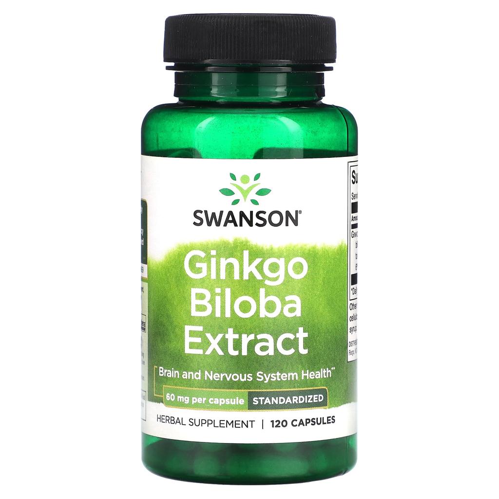 Ginkgo Biloba Extract, 60Mg, 120 Capsules