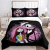 Nightmare Before Christmas Print 3Pcs Bedding Setduvet Cover With 2 Bedropillowcase Home Birthday Gift