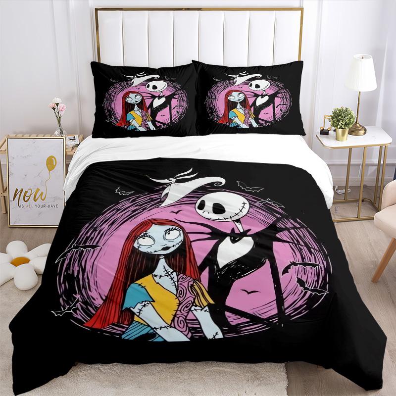 Nightmare Before Christmas Print 3Pcs Bedding Setduvet Cover With 2 Bedropillowcase Home Birthday Gift