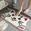 Серия мультяшных котов Коврики для ванной Толстый плюшевый коврик для ванной TPR Нескользящий Коврик для ног Впитывающий коврик для ванной Коврик для двери