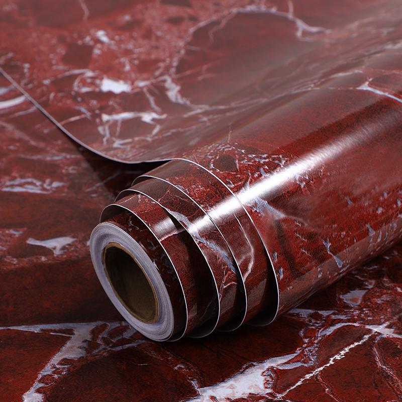 Сделай сам Мраморная декоративная пленка Ванная комната Самоклеящиеся обои для стен Ремонт мебели Кухонная столешница Водонепроницаемые обои