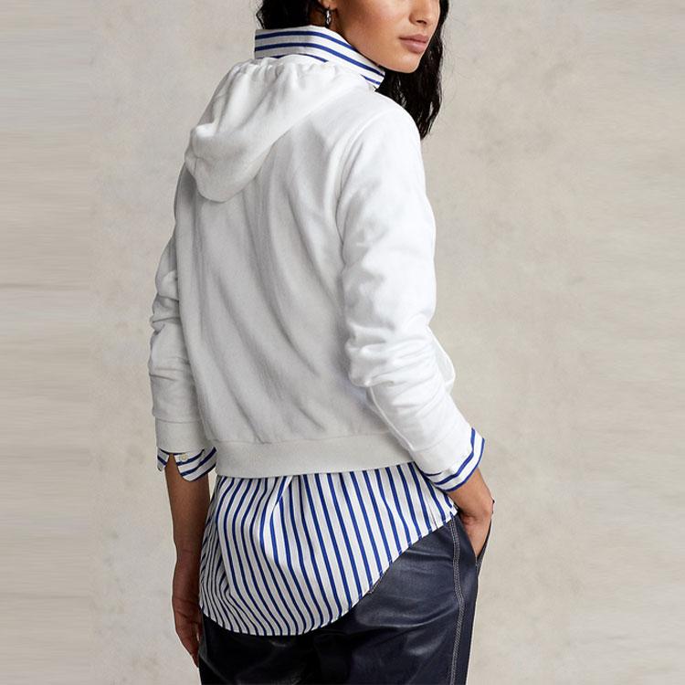 Polo Ralph Lauren SS22 Solid Logo флисовая толстовка женская толстовка белая WMPOKNINFB20216-100