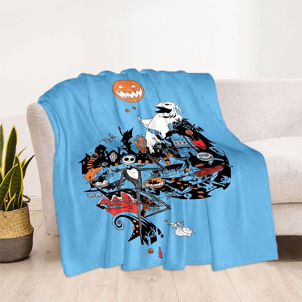 Christmas Nightmare Blanket Soft Warm Cozy Great for Livingroom Sofa Couch Four Seasons Multipurpose Playful Design
