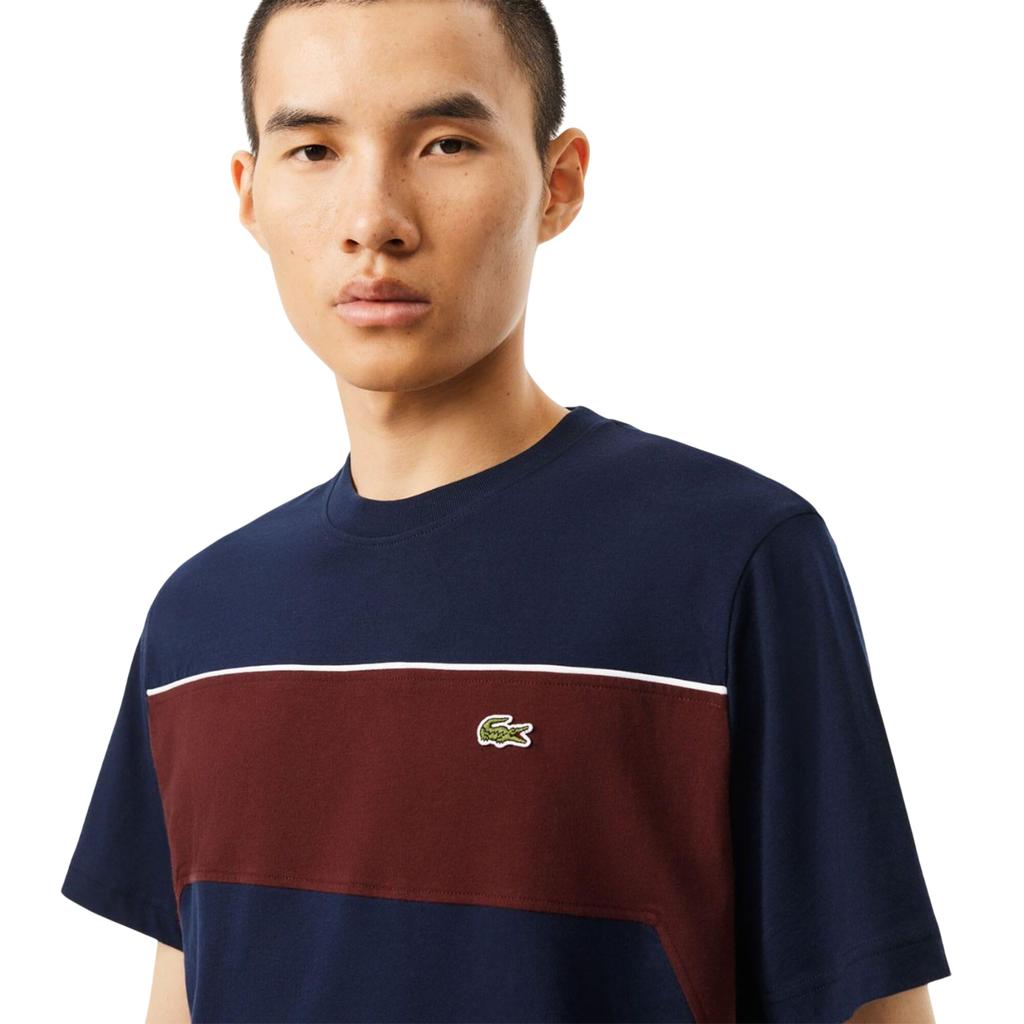 Lacoste Mens Colour Block Cotton T-Shirt