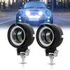 3 Inch 7D Lens LED Work Light Bar Square Car Headlight Halo For Motorcycle Jeeps ATV SUV 12V 24V Angel Eyes Driving Lights