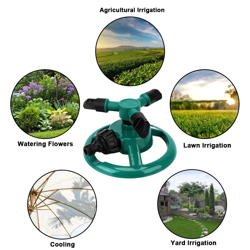 Garden Lawn Automatic Watering Irrigation System Garden Supplies Rotating Water Sprinkler 360 Degree Rotary Nozzle