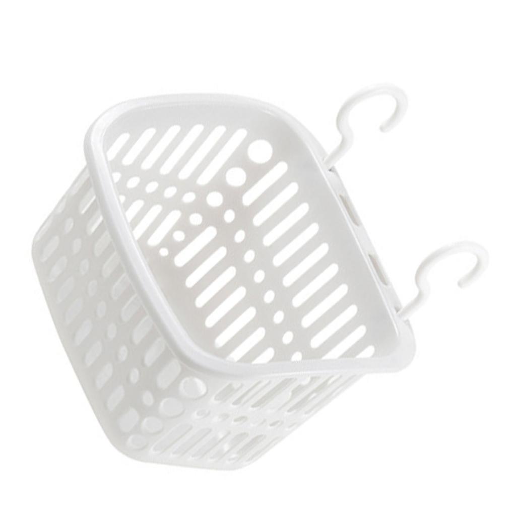 Hanging Shower Caddy Sturdy Plastic Draining Holes Space Saving Simple Hanging Laundry Basket for
