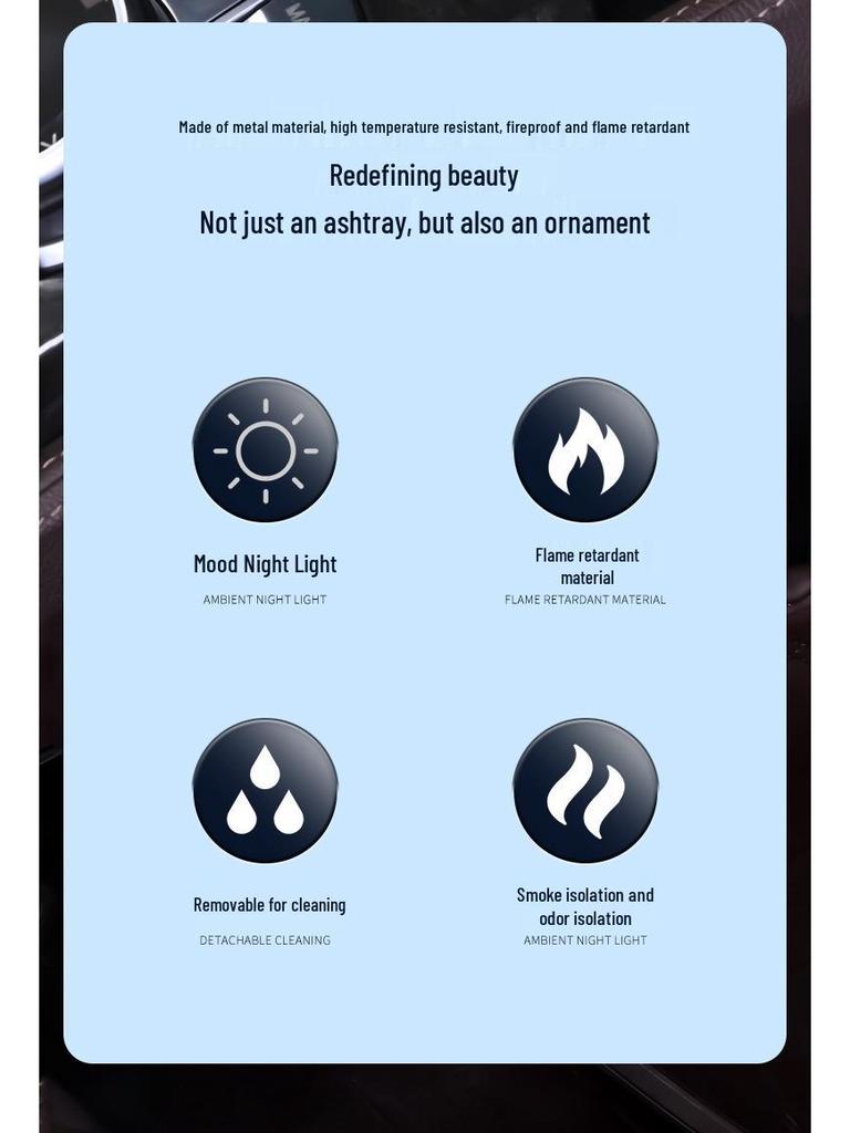 Buick E4E5 Ashtray for Envision, LaCrosse, Regal, GL8, Excelle, Verano, Envision Plus, GL6