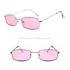 Fashion UV400 Steampunk Small Retro Shades Sun Glasses Metal Frame Rectangle Sunglasses