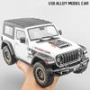 Большой размер 1:Модель внедорожника 18 Wrangler из сплава, Имитация звука и света, Игрушечная машинка для мальчика, Подарки на день рождения для детей, Украшения