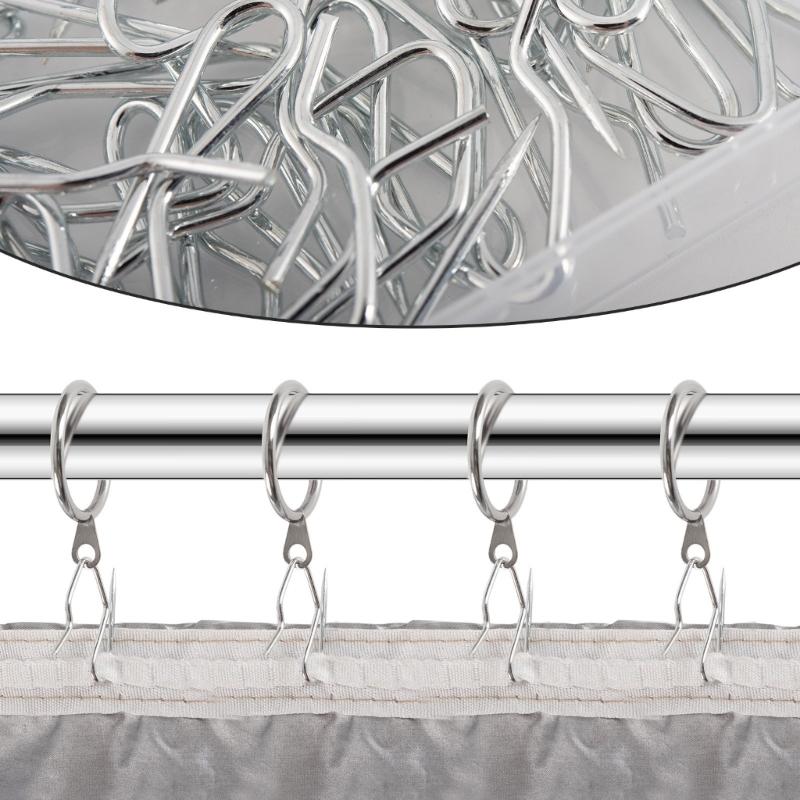 60pcs Heavy Duty Metal Curtain Hook Rustproof Drapery Pin Multipurpose Curtain Pin for Pinches Pleat Curtains In Homes