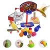 Parrot Stacking Toys Set Eco-friendly No Odor Colorful Basketball Toy Mini Shopping Cart Parrot Grinding Chewing Toys Kit