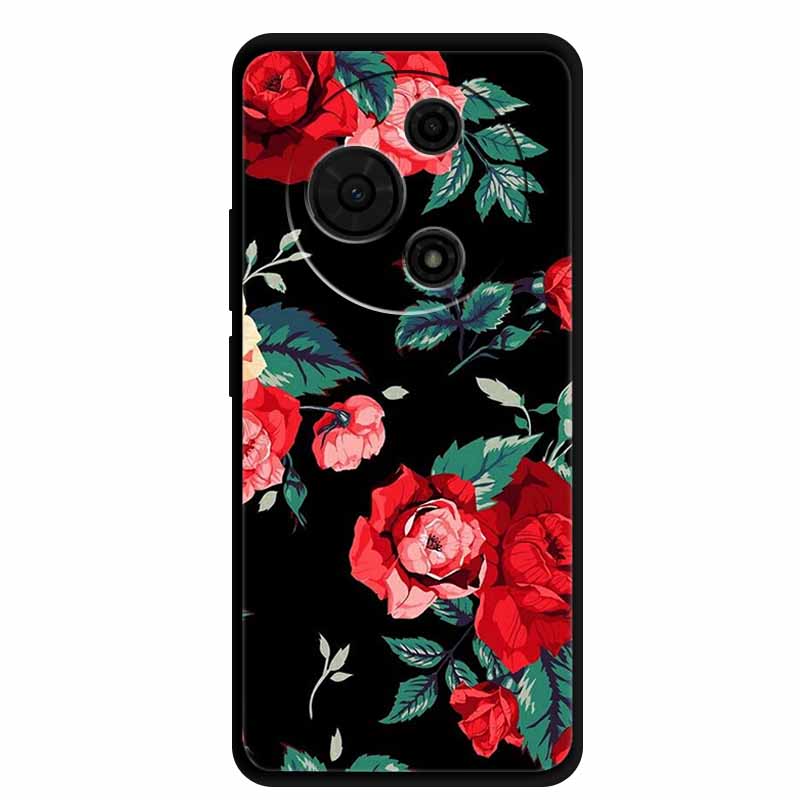 For TCL 60 SE Case T517H Cute Cartoon Colorful Soft TPU Silicone Back Cover for TCL 60 SE Cover Black Phone Case Funda TCL60 SE