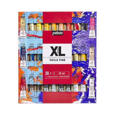 Набор масляных красок Pebeo XL x 30 цветов 1 кисть (20 мл + в комплекте)