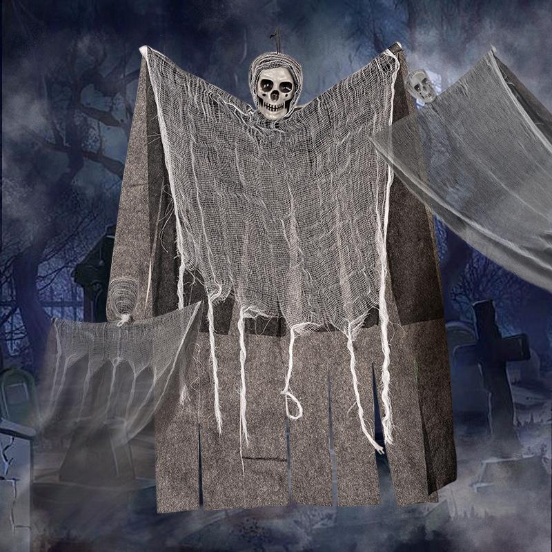 Hanging Skull Skeleton Ghost Ornament Halloween Party Horror Props Haunted House Outdoor Decoration