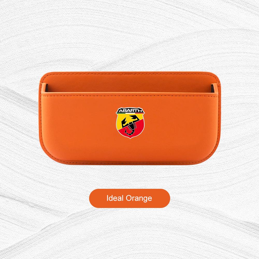 Car Door Storage Box Cards Phone Key Collecting Case For Abarth 500e 500C 595 595C 695 600e 124 Sticky Pouch Auto Accessories