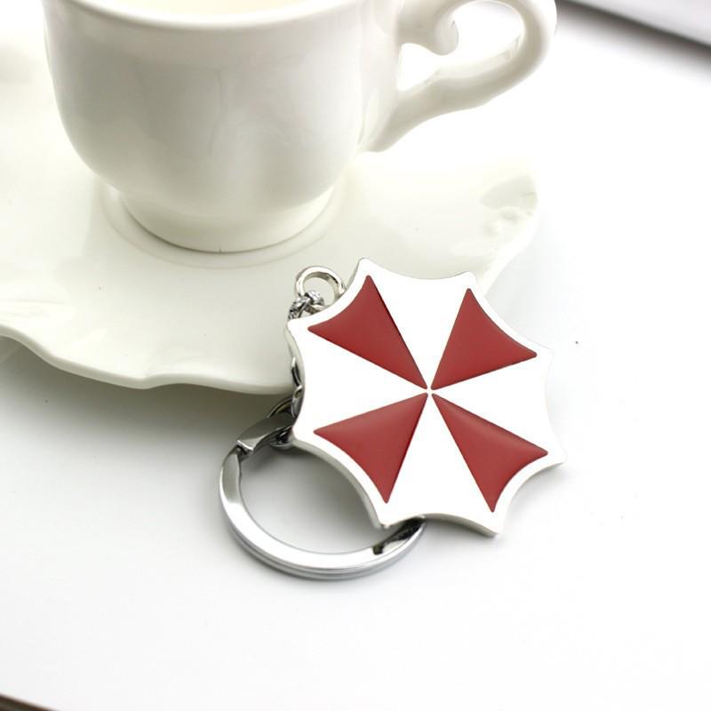 Resident Evil Sun Umbrella Logo Metal Pendant Keychain Badge