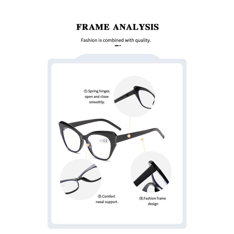 Женские очки для чтения «кошачий глаз» с защитой от синего света и коррекцией дальнозоркости