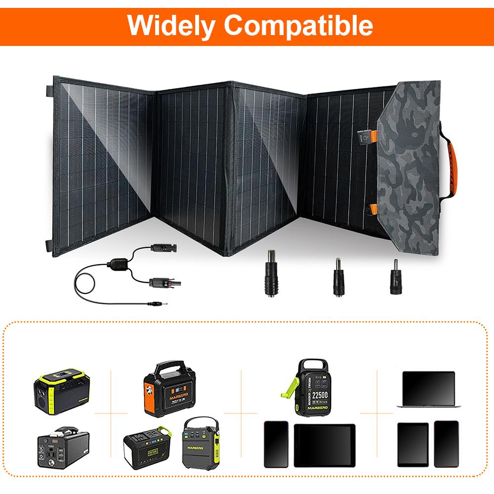 100W 18W Solar Panel, Foldable Solar Panel for Outdoor Camping