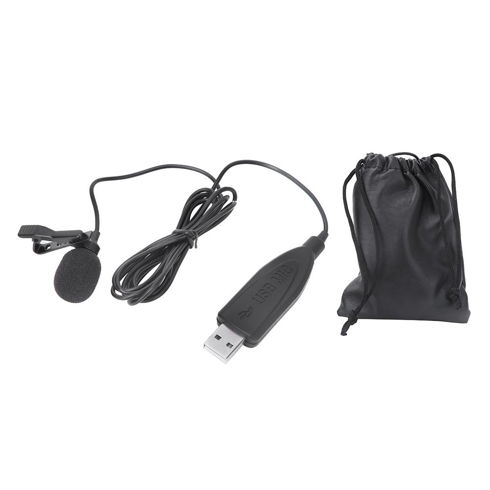 USB Computer Recording Lapel Clip Microphone Portable Mini Conference Microphone