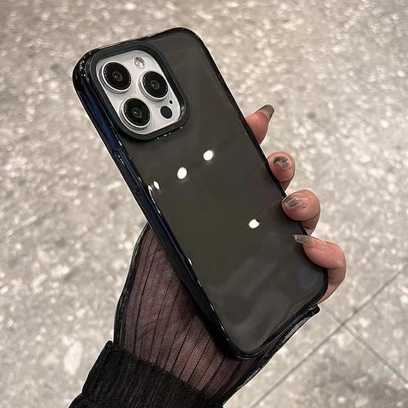 Прозрачный чехол для телефона для iPhone 17 Air 11 12 13 14 15 16 Pro Max 7 8 Plus X Xs Max XR Прозрачный бампер Задняя крышка