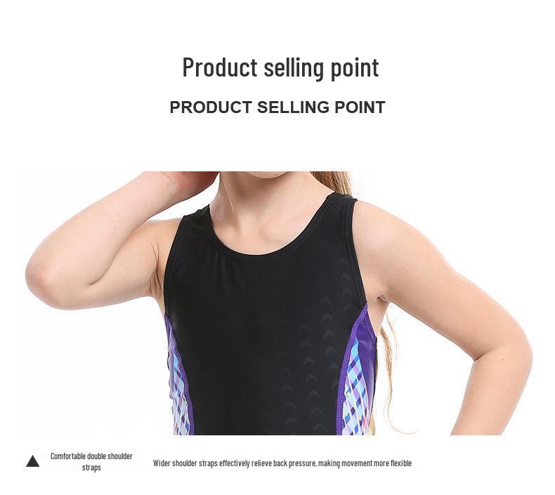 Милый слитный купальник для девочек для тренировок по плаванию