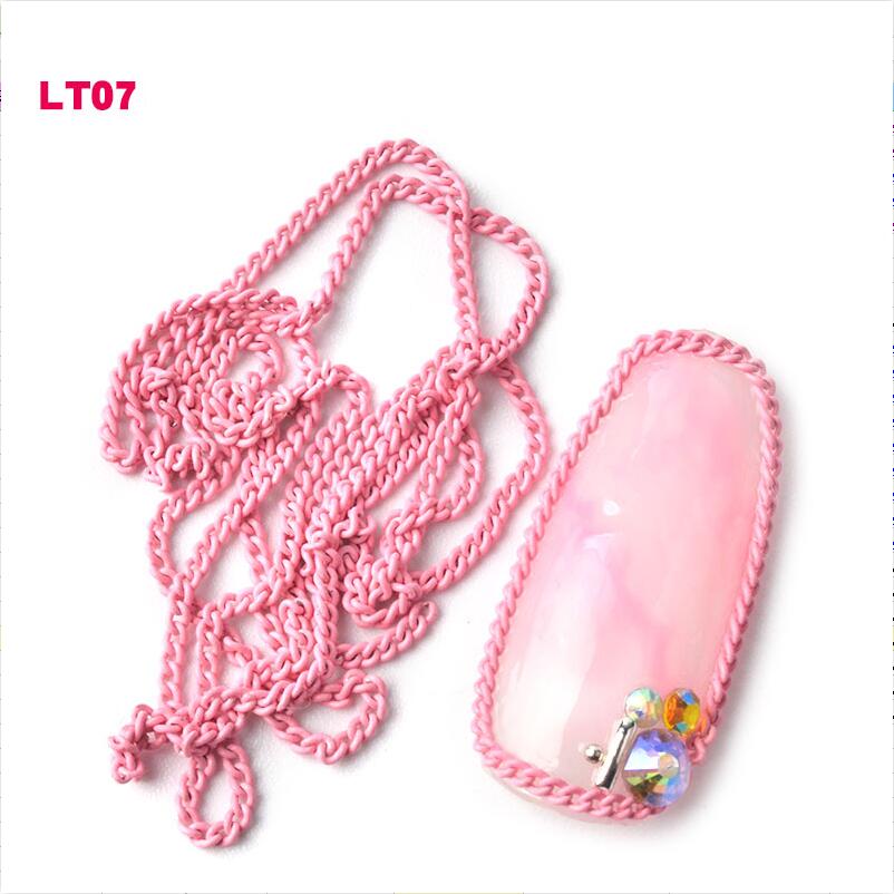Ultra-Fine Nail Art Chain Metal Chain Zipper Nail Jewelry Nail Art Decoration 12 Colors