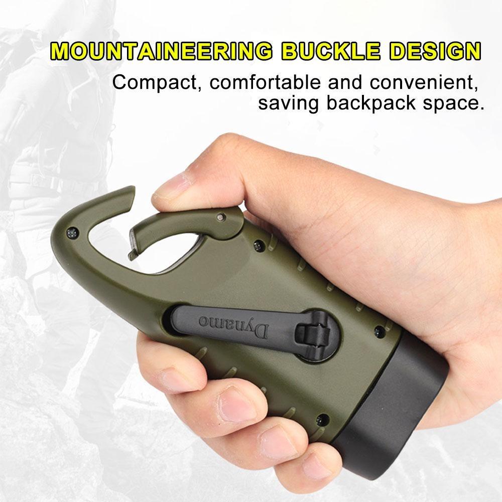 1PC Portable LED Lamps Flashlight Hand Crank Dynamo Torch Lantern Professional Solar Power Tent Light for Outdoor Camping Mountaineering