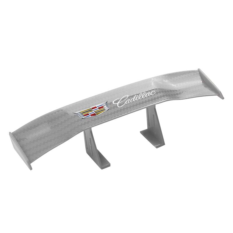 Car mini spoiler Tail Wing Carbon Fiber Look Tail Wings Model Auto Styling for Cadillac Logo SRX XT4 XT5 XT6 ATS XTS CTS CT6