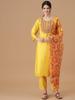 Party Wear Top Tunic Silk Blend Kurta Pant Dupatta Set Indian Women Bollywood Salwar Suit Kurti