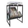 sdroceRyaM 2-Tier Record Player Stand, Holds Approx. 60 Records, Wood and Metal