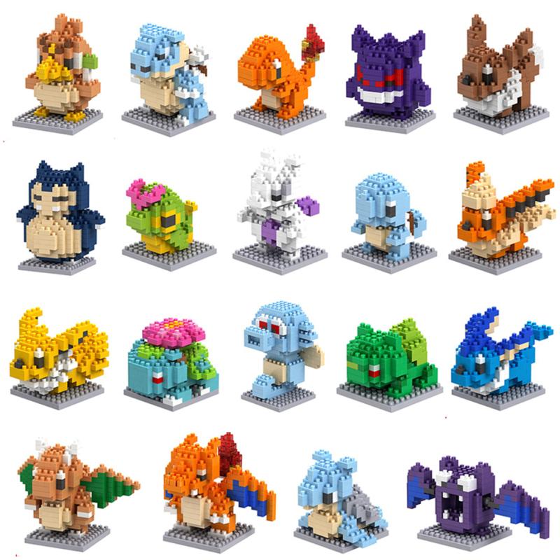 Lego Pokemon Pikachu Series Minifigures Строительные блоки Игрушки для детей Вентиляторы Подарки на день рождения