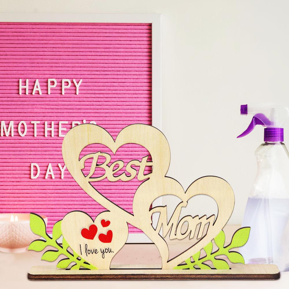 Украшения на День матери Любовные письма Деревянные украшения Украшения на День рождения матери Выдолбленные Decorazioni Per Giardini