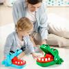 Crocodile Teeth Toys Keychain Children's Crocodile Fingers Reaction Training Dinosaurs Animal Pull Back Trick Game Family