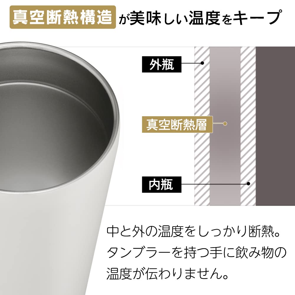 Iris Ohyama with Drink Tumbler with Lid 350ml White Comes with a Clear Lid That Allows You To See the Remaining Amount Safe To Carry While Driving or